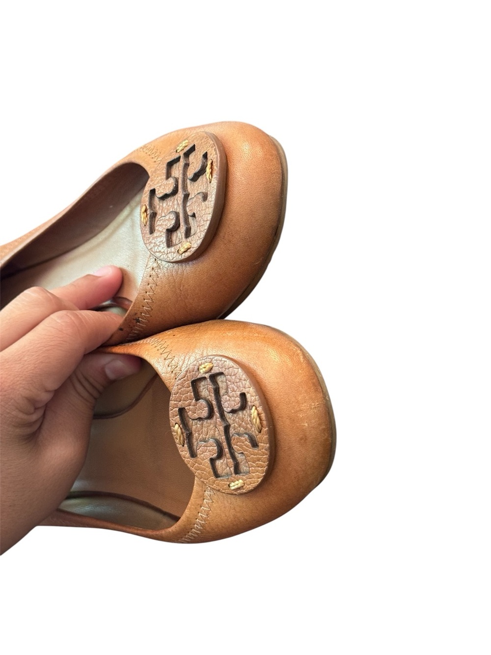Tory Burch Minnie Ballet Flats Brown Leather - Picture 4 of 7